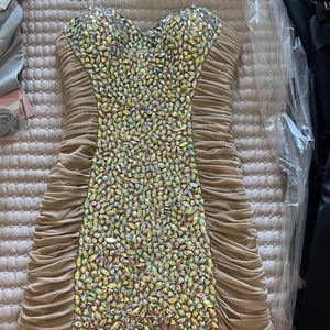 Beautiful strapless beaded dress